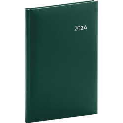 Týdenní diář Balacron 2024, zelený, 15 × 21 cm