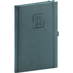 Týdenní diář Catanella 2024, modrošedý, 15 × 21 cm
