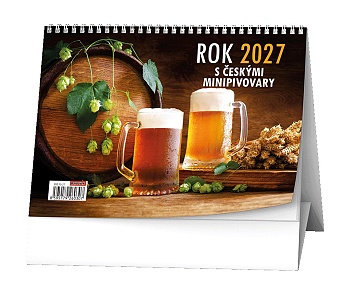 Stolní kalendář - Rok 2027 s českými minipivovary