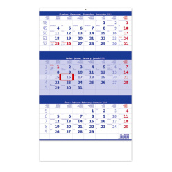 Kalendář Tříměsíční kalendář modrý
