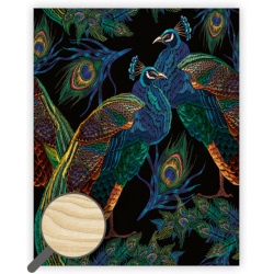 Kalendář Dřevěný obraz Peacocks