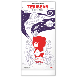 Kalendář Rodinný plánovací kalendář TERIBEAR 2024, 21 × 42 cm