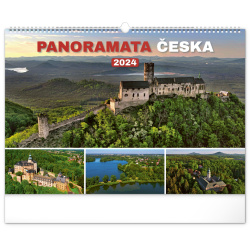 Kalendář Nástěnný kalendář Panoramata Česka 2024, 48 × 33 cm