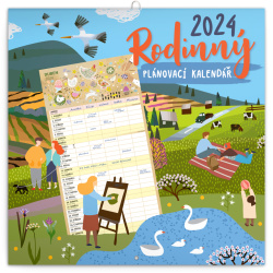 Kalendář Rodinný plánovací kalendář 2024, 30 × 30 cm