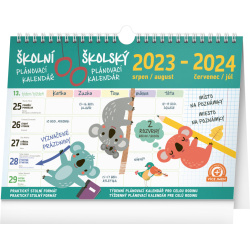 Kalendář Školní plánovací kalendář s háčkem 2024, 30 × 21 cm