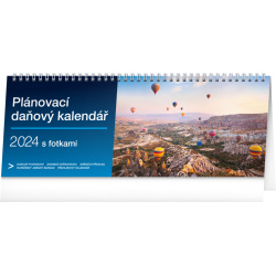 Kalendář Stolní kalendář Plánovací daňový s fotkami 2024, 33 × 12,5 cm
