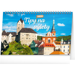 Kalendář Stolní kalendář Tipy na výlety 2024, 23,1 × 14,5 cm