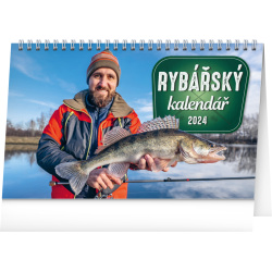 Kalendář Stolní Rybářský kalendář 2024, 23,1 × 14,5 cm