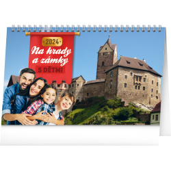 Kalendář Stolní kalendář S dětmi na hrady a zámky 2024, 23,1 × 14,5 cm