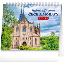 Kalendář Stolní kalendář Nejkrásnější místa Čech a Moravy 2024, 16,5 × 13 cm