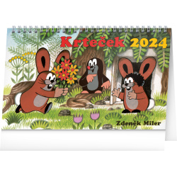 Kalendář Stolní kalendář Krteček 2024, 23,1 × 14,5 cm
