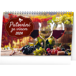 Kalendář Stolní kalendář Putování za vínem 2024, 23,1 × 14,5 cm