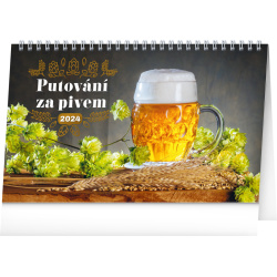 Kalendář Stolní kalendář Putování za pivem 2024, 23,1 × 14,5 cm