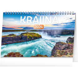 Kalendář Stolní kalendář Krajina CZ/SK 2024, 23,1 × 14,5 cm