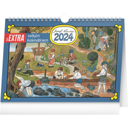 Kalendář Stolní kalendář s extra velkým kalendáriem Josef Lada 2024, 30 × 21 cm